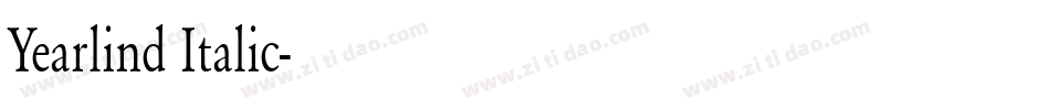 Yearlind Italic字体转换